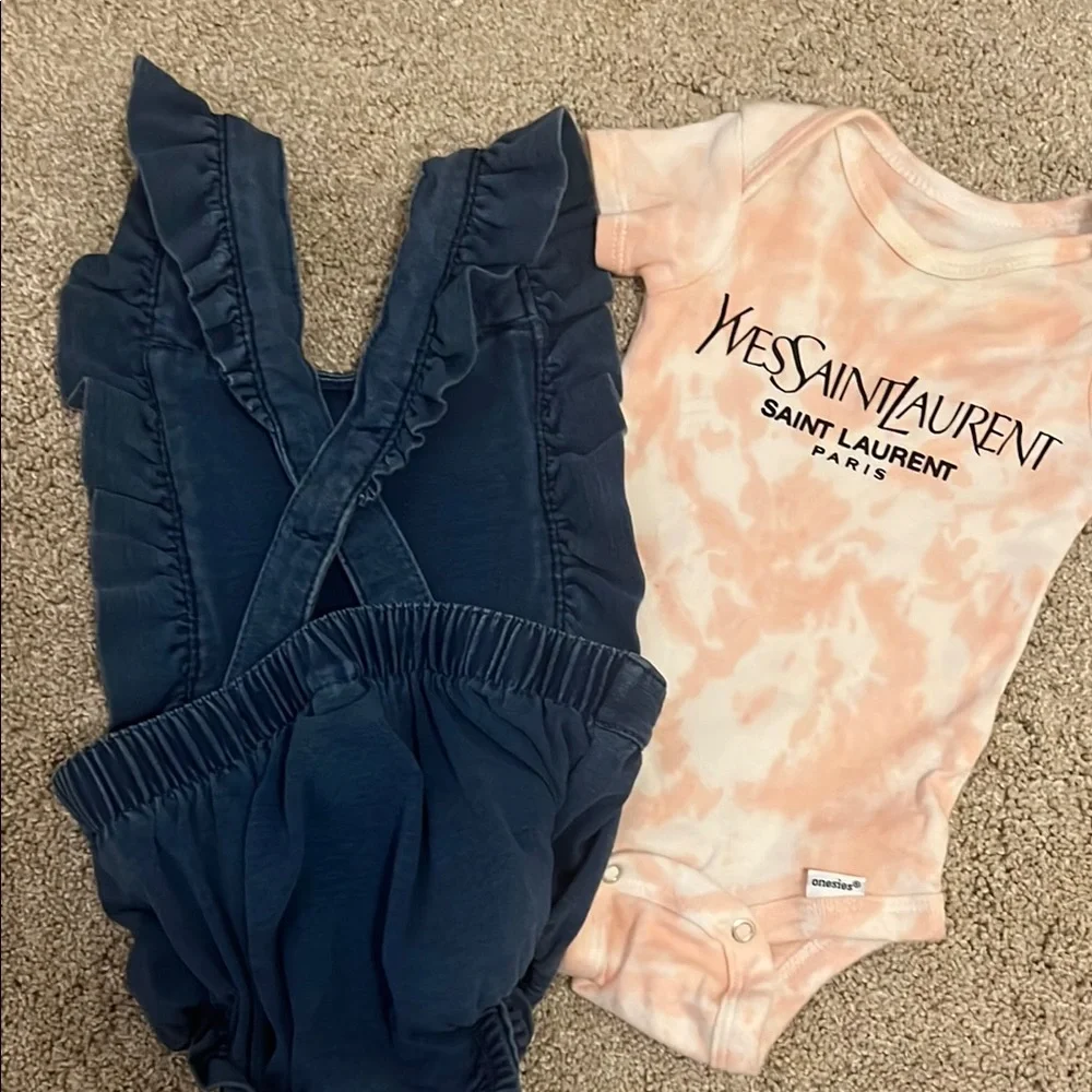 YSL Baby Onesie and Blue Romper Set - Picture 4 of 4